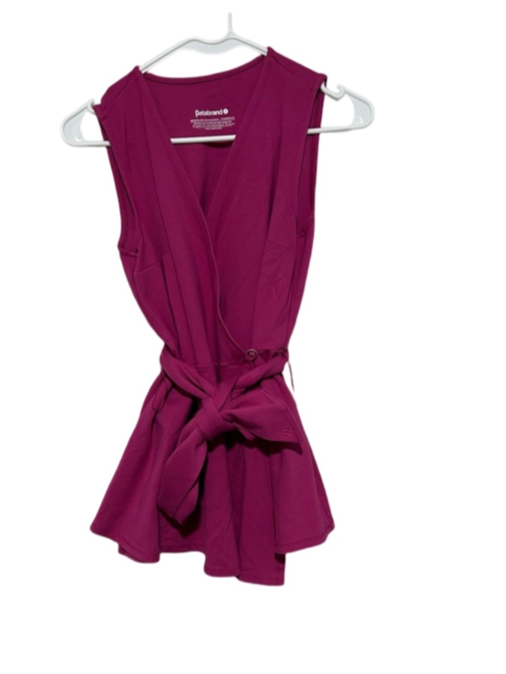 Betabrand Small Pink Waist Tie Wrap Blouse